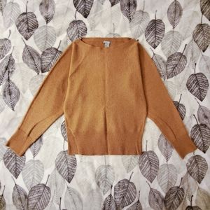 H&M Cozy Tan Wide Neck Sweater
